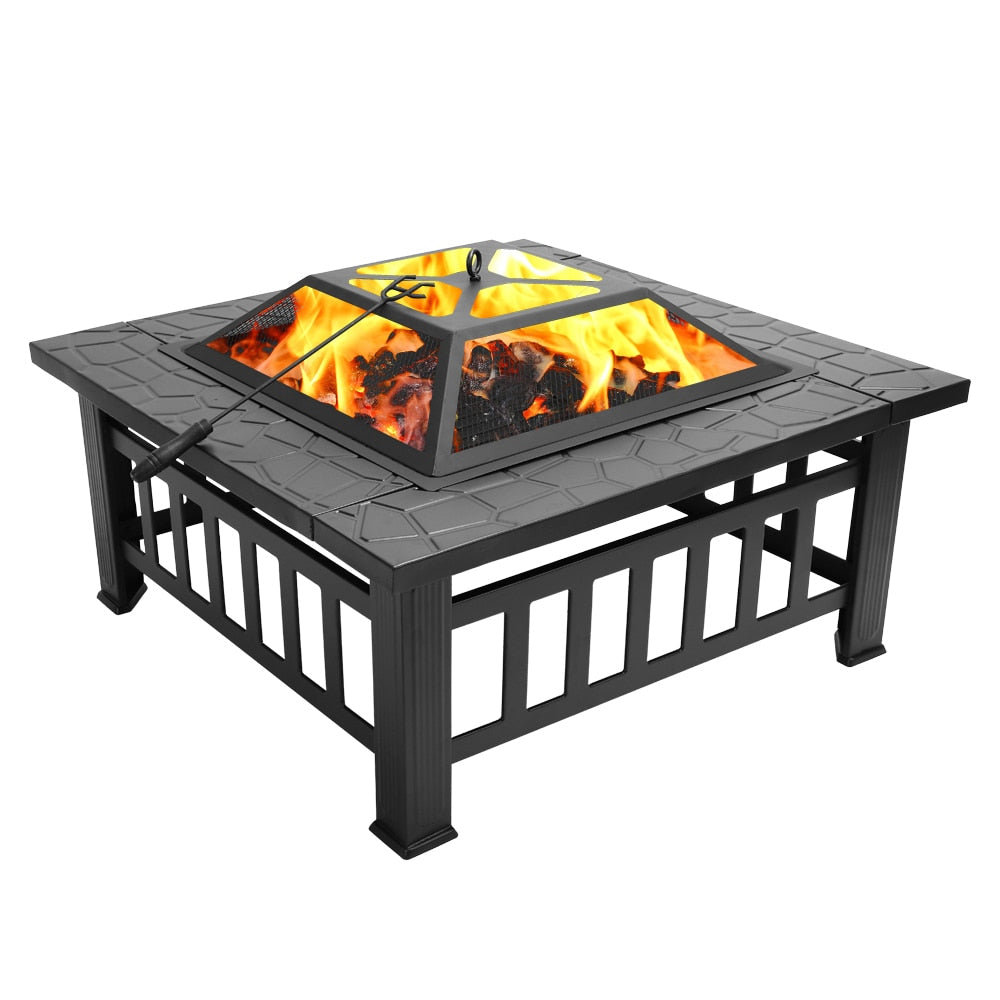 Outdoor Portable Metal Fire Bowl Wood Burning Firepit for Patio /Camping - spotlighthomedecor