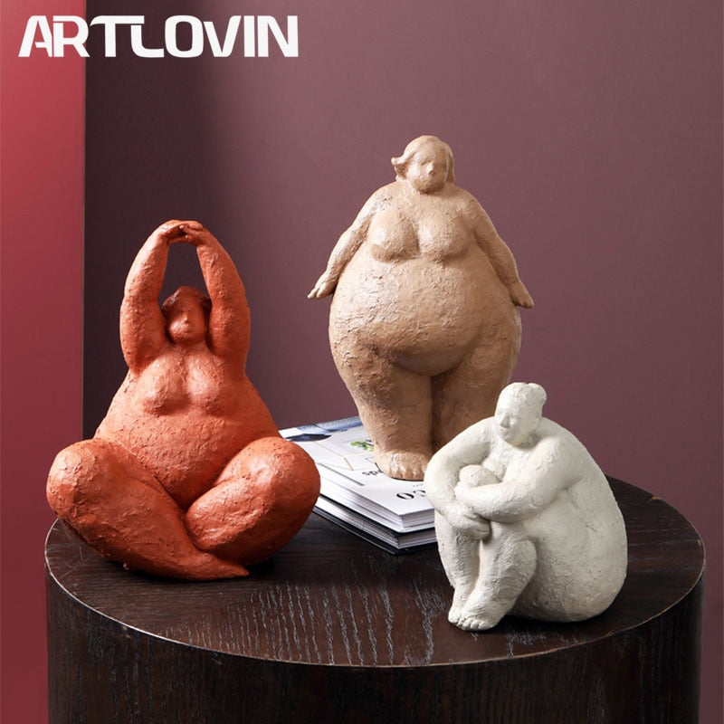 ARTLOVIN Abstract Lady Figurines Tabletop 6 Colors In Resin Gifts Home Decor Creative Figures - spotlighthomedecor