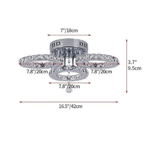 Open image in slideshow, Modern Crystal LED Chandeliers with Stainless Steel - spotlighthomedecor

