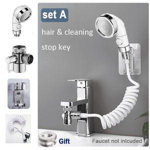 Open image in slideshow, Wash Your Hair- Your Pet- Select Your Nozzle, The Parts Are All Included, Flexible Hose - spotlighthomedecor
