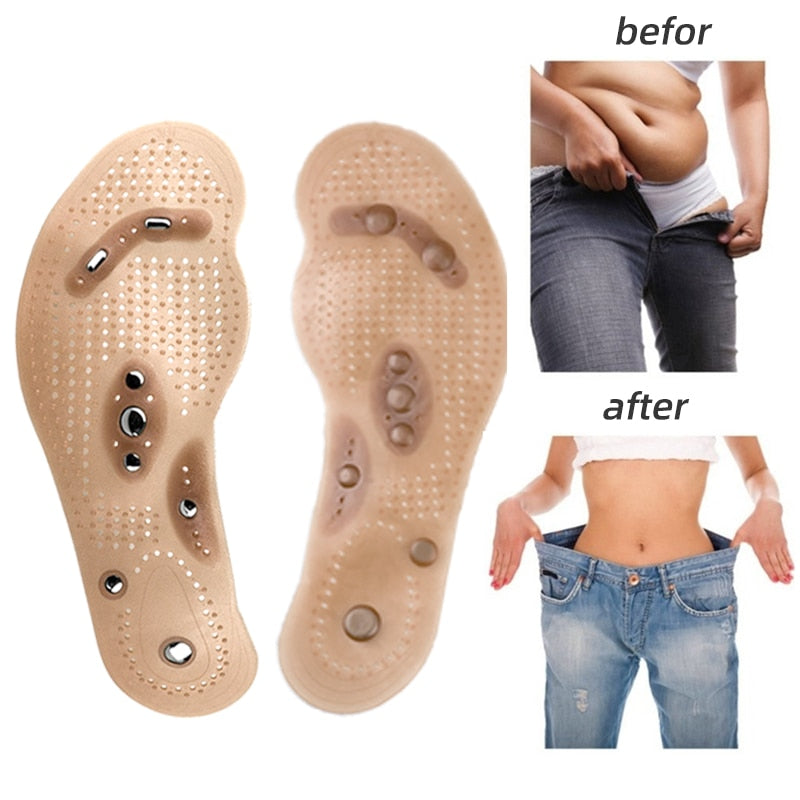 Feet Massage Physiotherapy Acupressure Magnetic Massage Insole Slimming Insoles - spotlighthomedecor