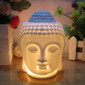 Ceramic Buddha Head Aromatherapy Oil Burner Aroma Essential Oil Diffuser - spotlighthomedecor