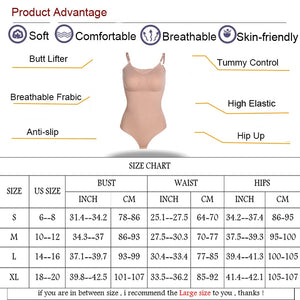 Seamless Shapewear Bodysuit for Women Tummy Control Butt Lifter Invisible Under Dress - spotlighthomedecor