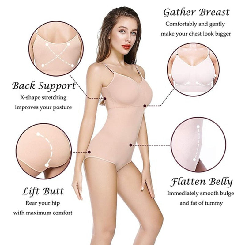 Seamless Shapewear Bodysuit For Women Tummy Control Butt Lifter