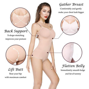 Seamless Shapewear Bodysuit for Women Tummy Control Butt Lifter Invisible Under Dress - spotlighthomedecor