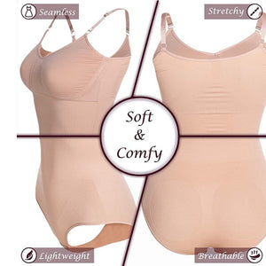 Seamless Shapewear Bodysuit for Women Tummy Control Butt Lifter Invisible Under Dress - spotlighthomedecor