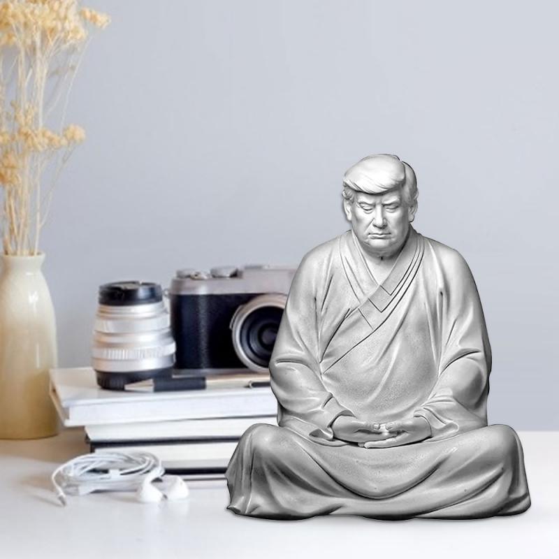 Resin Image of Donald Trump in a "Buddha" Pose, Meditating on Making The Country Great Again - spotlighthomedecor