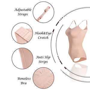 Seamless Shapewear Bodysuit for Women Tummy Control Butt Lifter Invisible Under Dress - spotlighthomedecor