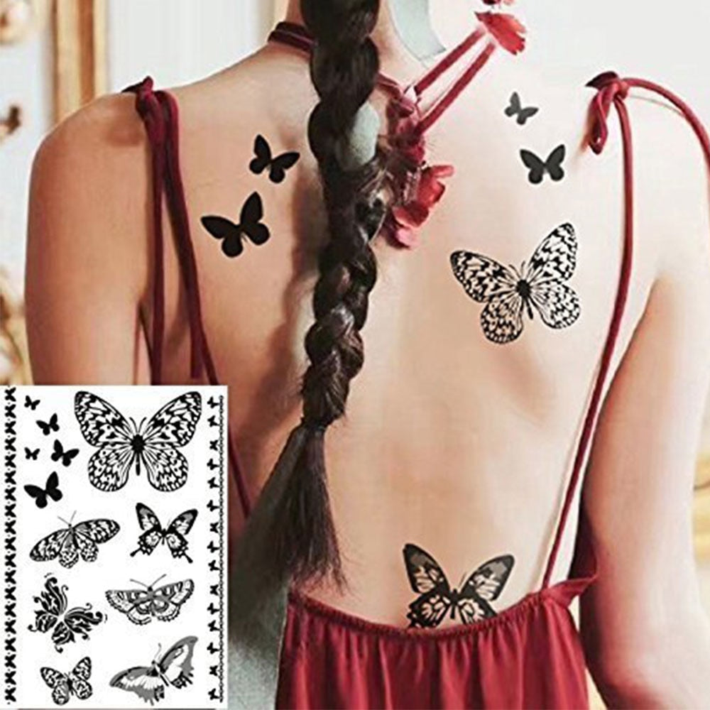 Henna Tattoo Stickers, Black Lace Mehndi Temporary Tattoos for more beautiful skin - spotlighthomedecor