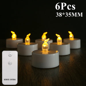 Open image in slideshow, 12/24 Pack Tea Lights Realistic Flickering Battery Operated Flameless LED Candle With Remote Control
