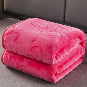 Open image in slideshow, Embossed Fluffy Coral Fleece Bedspread Throw Sofa Cover
