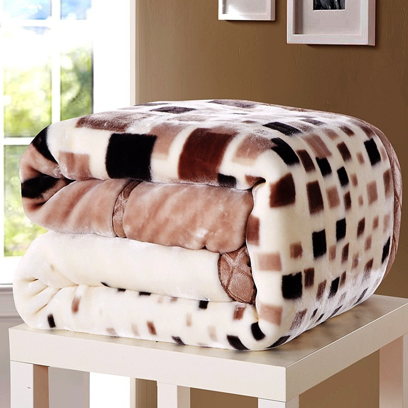 Fluffy, Double Layer Mink, Throw, Single, Double Sized, Blankets - spotlighthomedecor